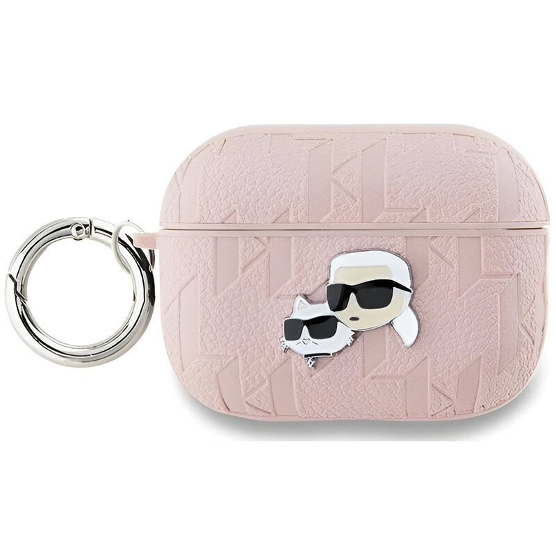 Karl Lagerfeld Monogram Karl & Choupette Head do Apple AirPods Pro 2 Różowy