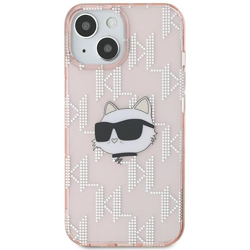 Etui KARL LAGERFELD IML Choupette Head & Monogram do Apple iPhone 13 Różowy