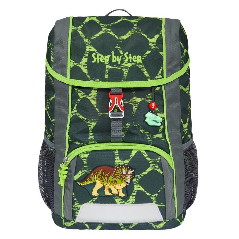 Plecak STEP BY STEP Junior Kid Dino Tres Szaro-zielony