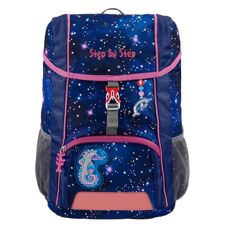 Plecak STEP BY STEP Junior Kid Star Sea Niebiesko-różowy