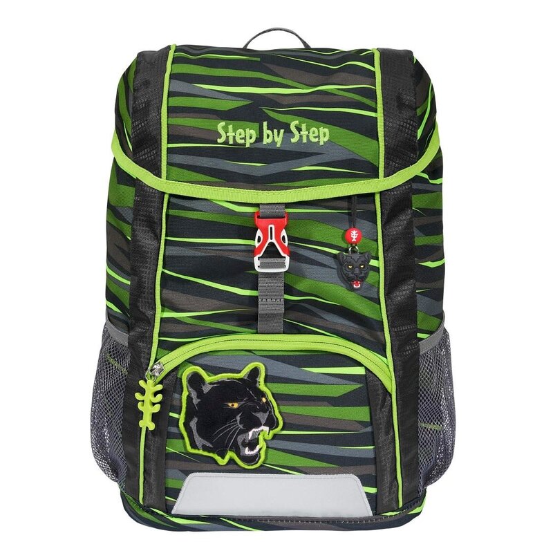 Plecak STEP BY STEP Junior Kid Wild Cat Chiko Szaro-zielony