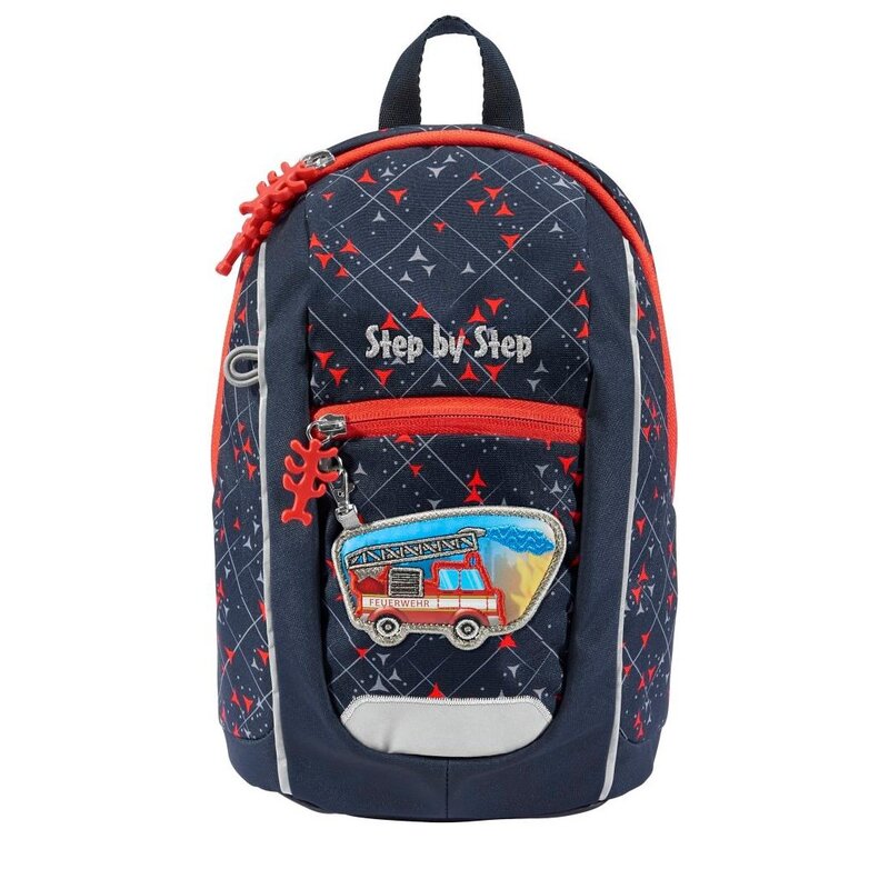 Plecak STEP BY STEP Junior Kiga Mini Fire Truck Finn Niebiesko-czerwony