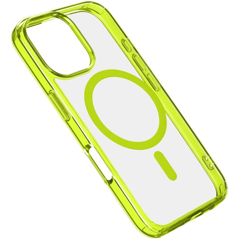 Etui CELLULARLINE Iconic Magsafe do Apple iPhone 16 Pro Przezroczysto-zielony