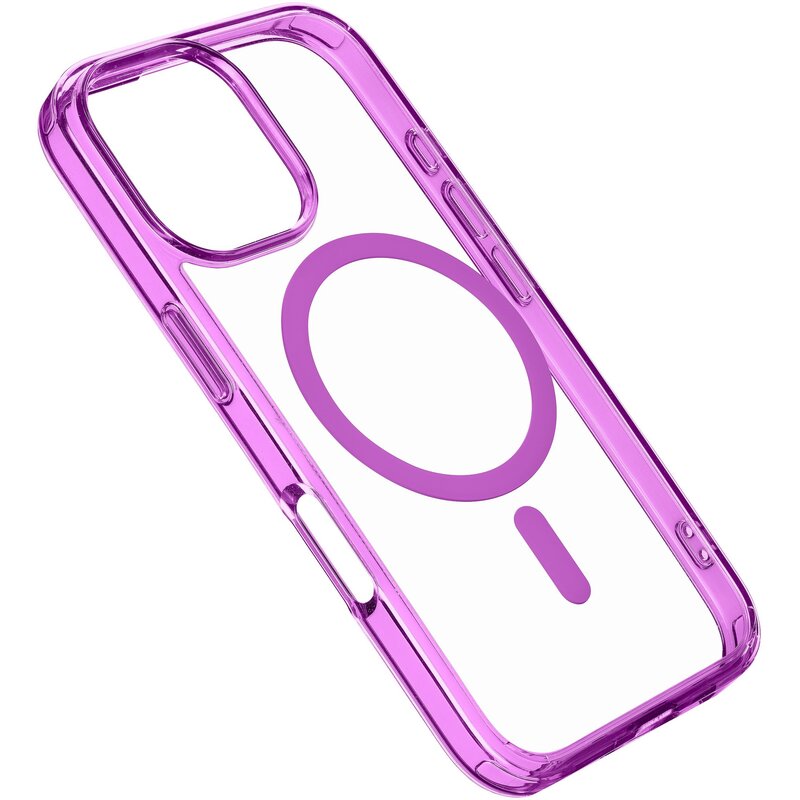 Etui CELLULARLINE Iconic Magsafe do Apple iPhone 16 Pro Max Przezroczysto-różowy