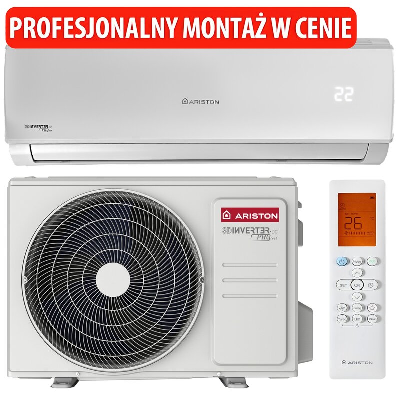 Klimatyzator Split, Pompa ciepła powietrze - powietrze ARISTON Alys C-25 z usługą montażu