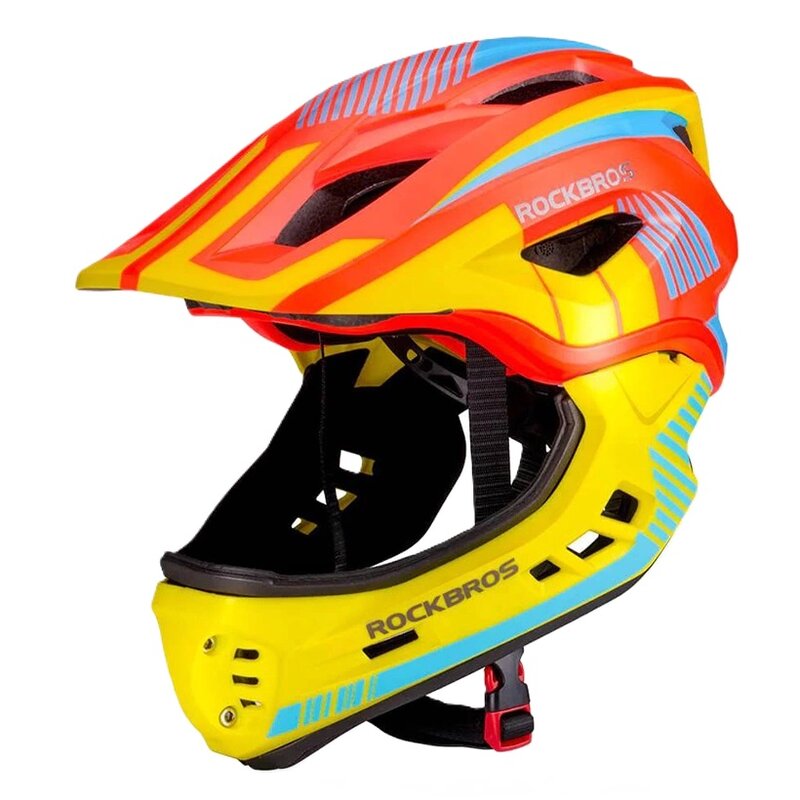 Kask rowerowy ROCKBROS TT-32SOYB-M Żółto-pomarańczowy dla Dzieci (rozmiar M)