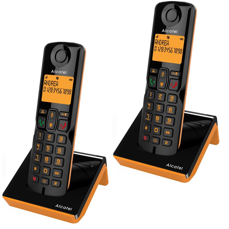 Telefon ALCATEL S280 Duo Czarno-pomarańczowy