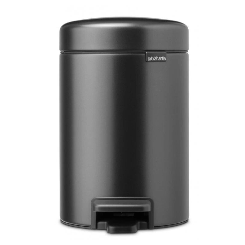 Kosz na śmieci z pedałem BRABANTIA NewIcon 233449 wyjmowane wiadro, nie przepuszcza zapachów, stal 3L Szary