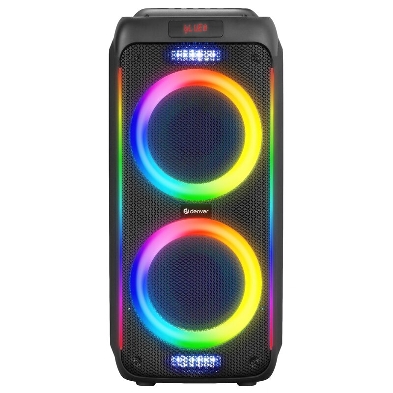 Power Audio DENVER BPS-458, 100W, Bluetooth, Bateria 4 godziny, Mikrofon bezprzewodowy w zestawie, Funkcja True Wireless Stereo