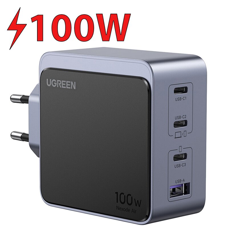 Ładowarka sieciowa UGREEN Nexode Air 100W Szary ładowarka do telefonu USB, USB-C