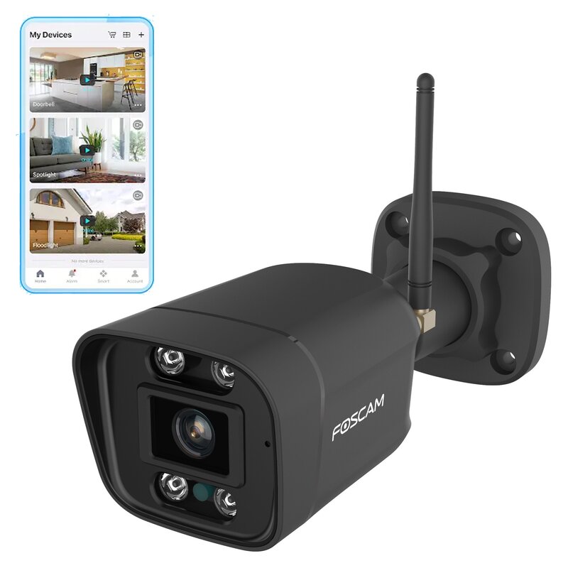 Kamera FOSCAM V5P 5MP Zewnętrzna, Wi-Fi / LAN Czarny