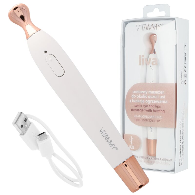 Masażer do twarzy VITAMMY Liva Biało-różowy