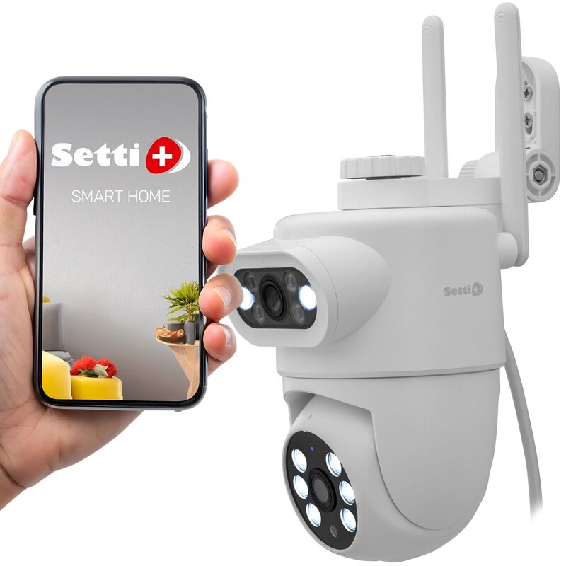 Kamera SETTI+ SC762 3MP+3MP Smart, Zewnętrzna / Wewnętrzna, Wi-Fi, LAN