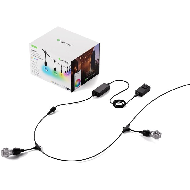 Lampki zewnętrzne NANOLEAF Essentials Smart Multicolour Outdoor String Light Starter Kit (20 szt.)