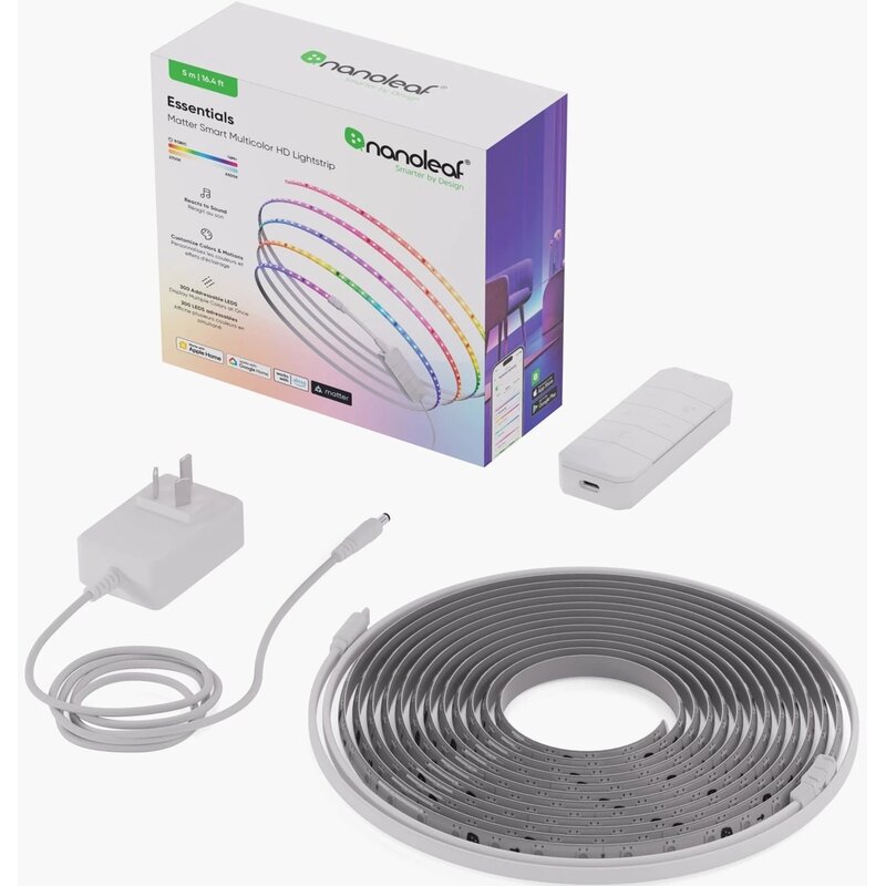 Taśma LED NANOLEAF Essentials Matter Smart Multicolor HD 5 m Wi-Fi/Bluetooth