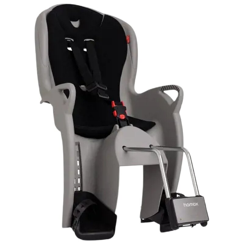 Fotelik rowerowy HAMAX Kiss Tylny Rura podsiodłowa 22kg Szaro-czarny