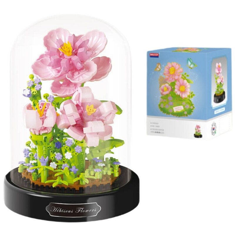 Klocki plastikowe QBI Peonie w kloszu 1081378