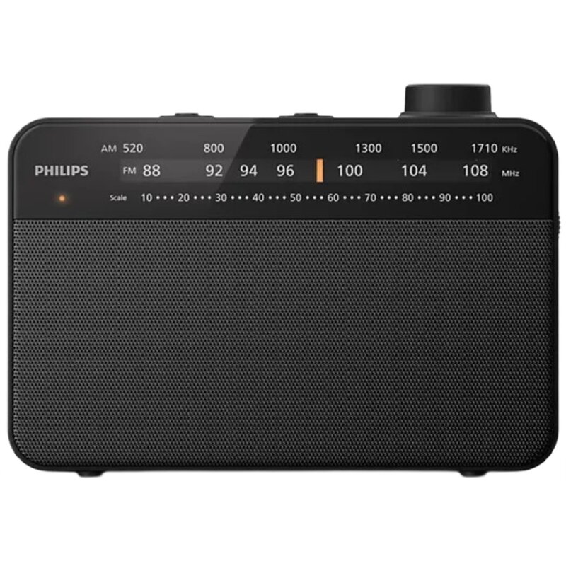 Radio PHILIPS TAR2509/10 Czarne, Tuner FM/MW, Duży, czytelny wyświetlacz LED, Przenośne, Zasilanie Bateryjno-sieciowe