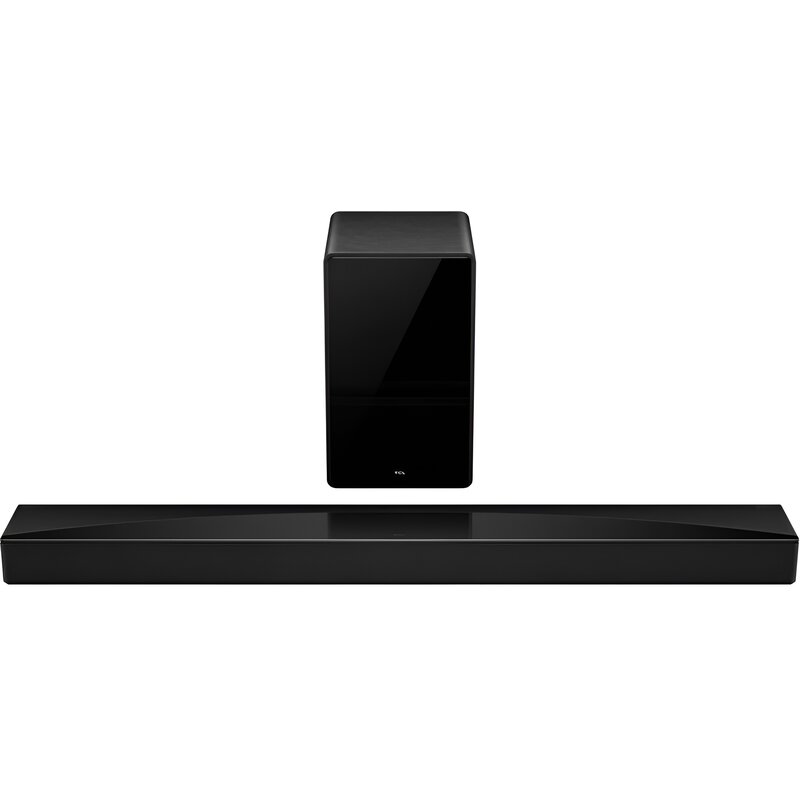 Soundbar TCL Q75HE Czarny 5.1.2-kanałowy, Bezprzewodowy Subwoofer, 4K HDR, HDMI-CEC, Wi-Fi, BT, AirPlay2, Dolby Atmos, DTS:X