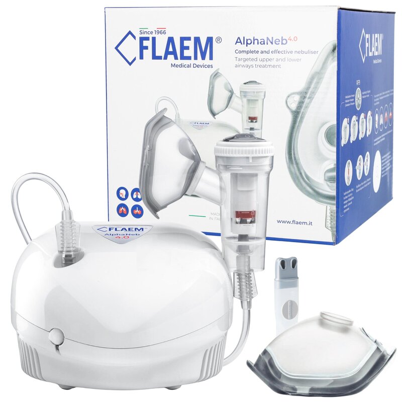Inhalator nebulizator pneumatyczno-tłokowy FLAEM RF9 New Alphaneb 4.0