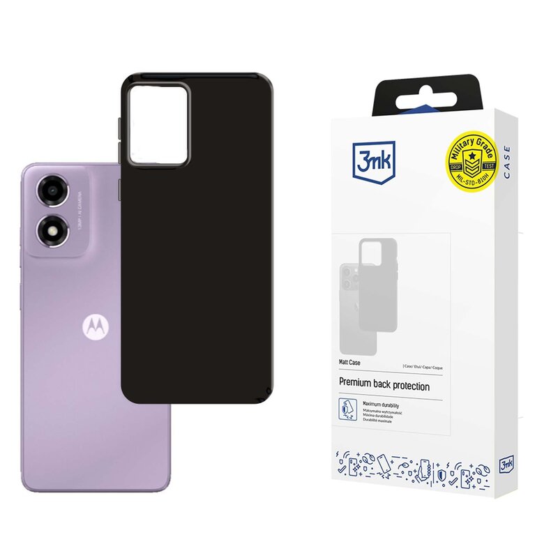 3mk Matt Case do Motorola Moto E14/G04/G04S Czarny