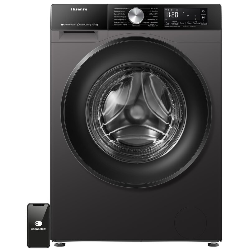 Pralko-suszarka slim HISENSE WD3S8045BT3PL Autodozowanie Wi-Fi ConnectLife Allergy Care