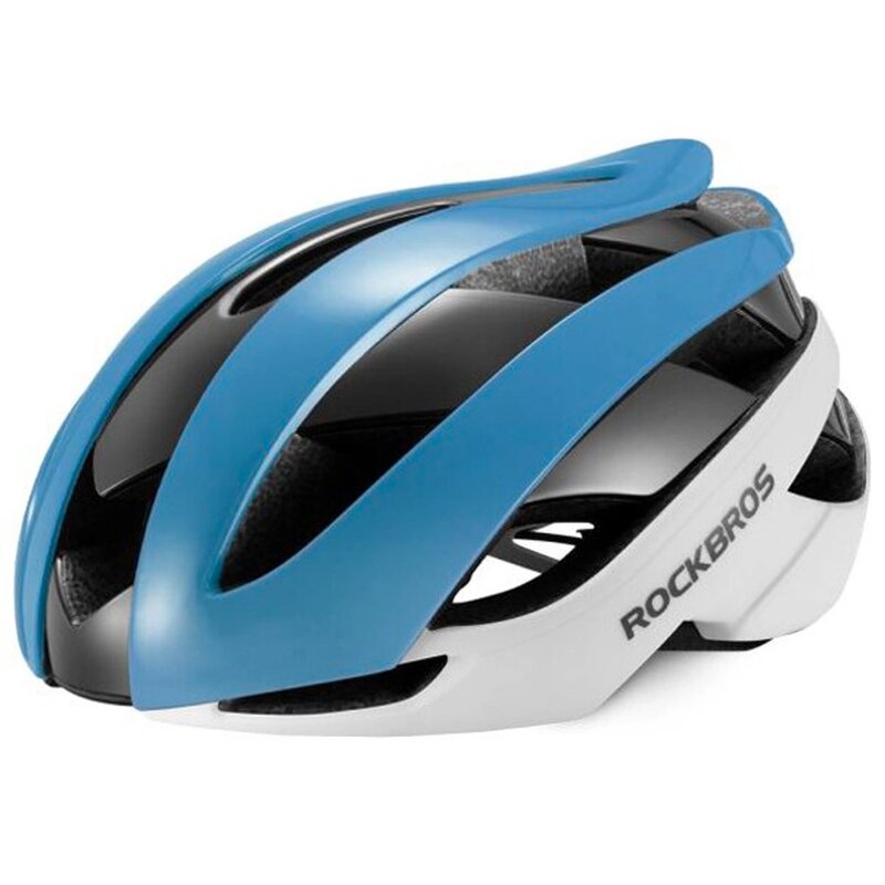 Kask rowerowy ROCKBROS 10110004003 Niebiesko-biały Szosowy (rozmiar L, 58 - 61 cm)