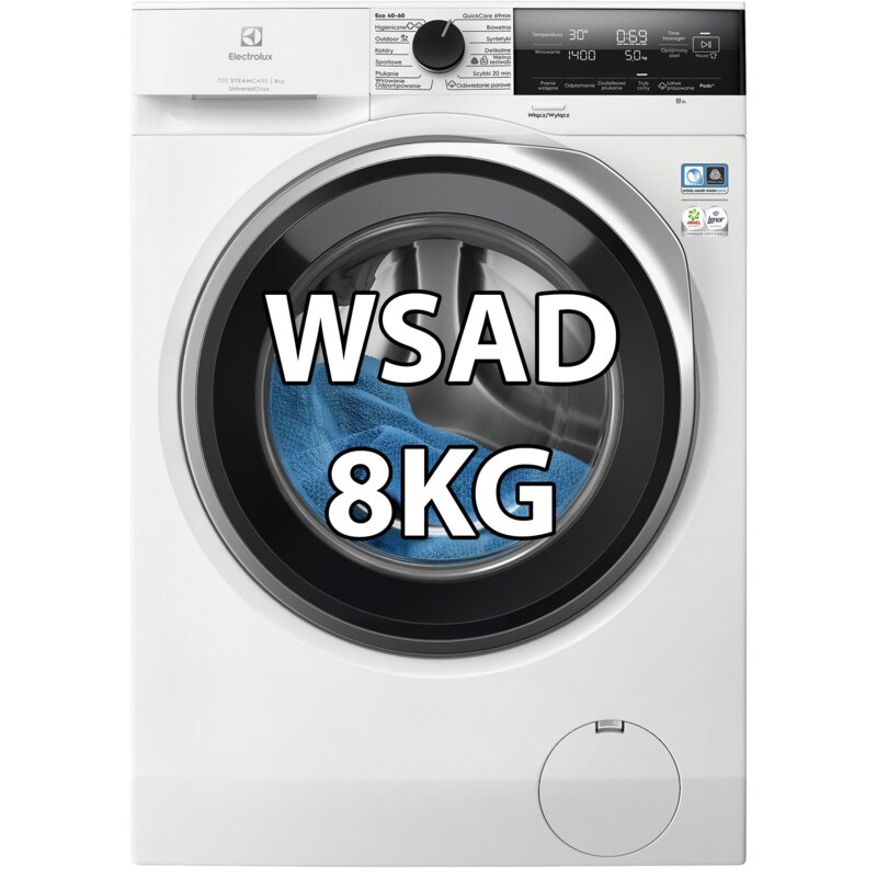 Pralka ELECTROLUX MEW3E8Y7P SteamCare 700 8kg 1400 obr UniversalDose