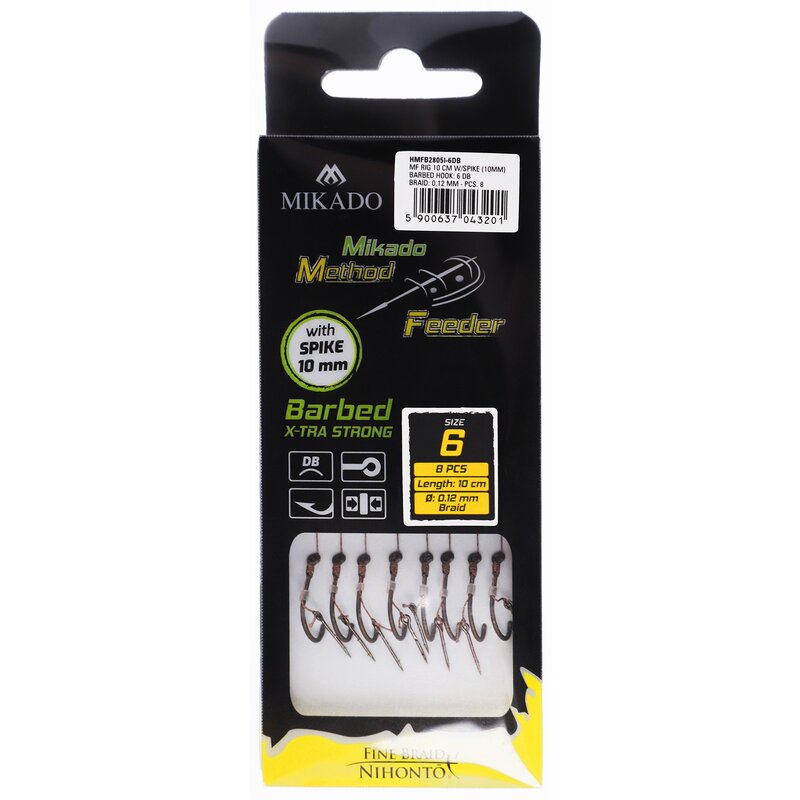 Przypon MIKADO Method Feeder HMFB2805I-10DB 0.12 mm / 10 cm (8 szt.)