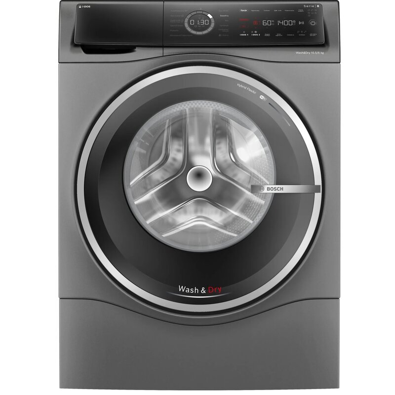 Pralko-suszarka BOSCH WNC254ARPL 10.5/6 kg 1400 obr. Srebrny i-Dos AutoDry