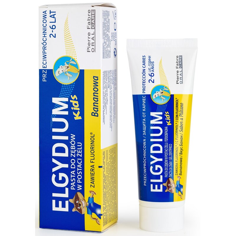 Pasta do zębów ELGYDIUM Kids Bananowa 50 ml