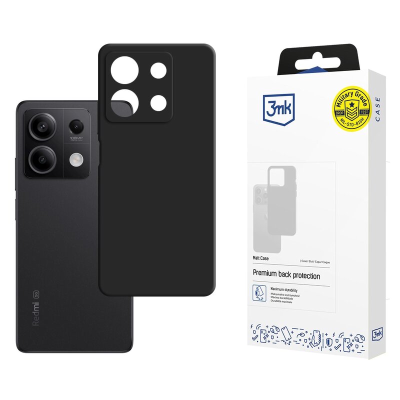3mk Silicone Case do Redmi Note 13 Czarny