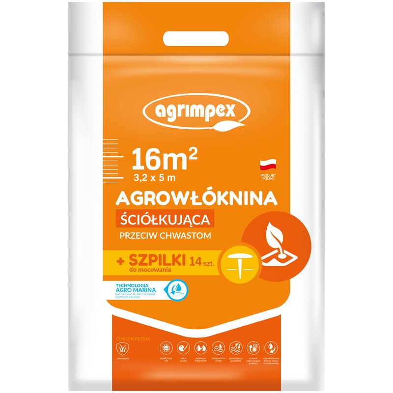 Agrowłóknina ściółkująca AGRIMPEX M3070 Agro Marina 3.2 x 5 m + 14 szpilek