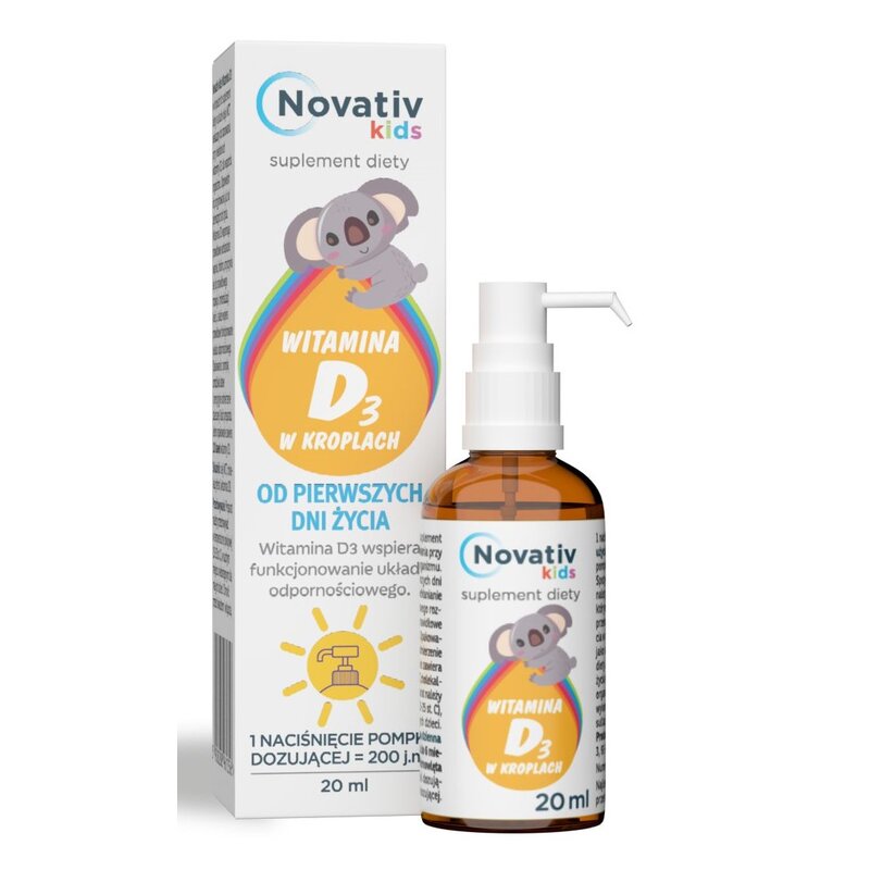 Witamina D3 NOVATIV W kroplach (20 ml)