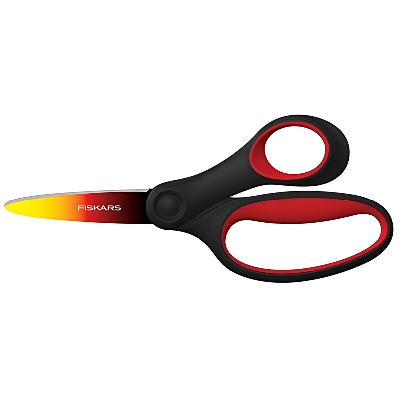 Nożyczki dla dzieci 8+ FISKARS dla praworęcznych ergonomiczne czerwone 15 cm