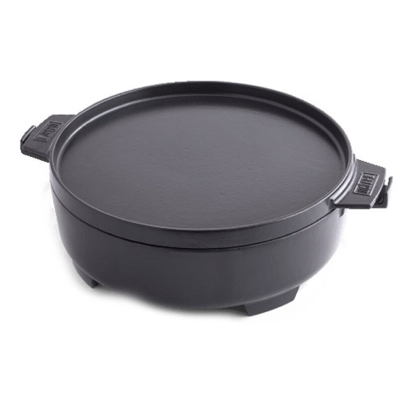 Kociołek na ognisko WEBER Dutch Oven Duo GBS 2w1 6.8L Czarny