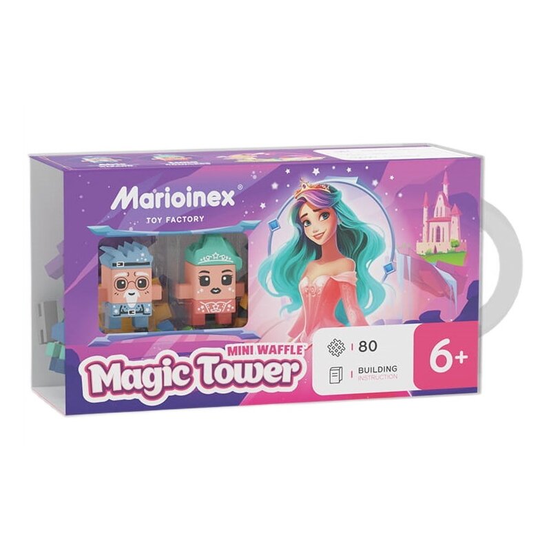 Klocki elastyczne MARIOINEX Mini Waffle Księżniczka: Magiczna Wieża 905807