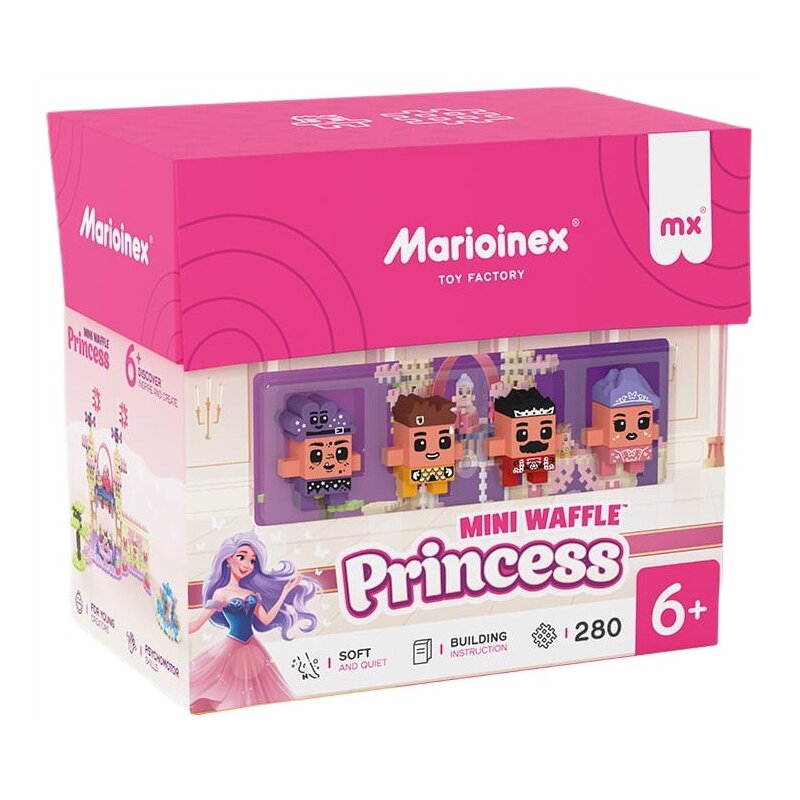 Klocki elastyczne MARIOINEX Mini Waffle Księżniczka 905784