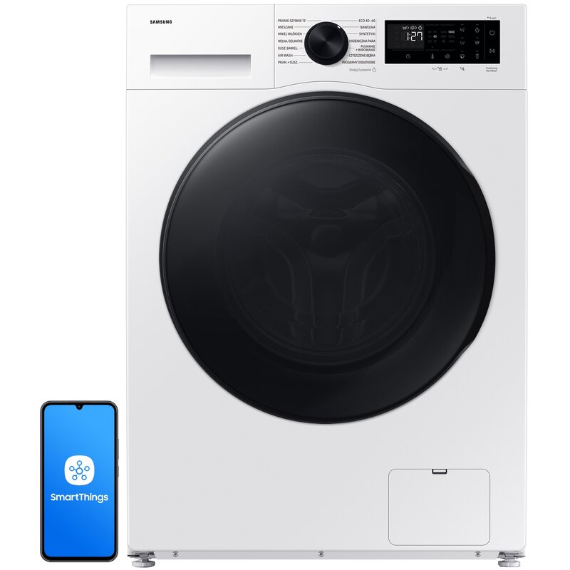 Pralko-suszarka SAMSUNG AI Seria 5000 WD11DG5B15BE 11/6kg AI Ecobubble, AirWash