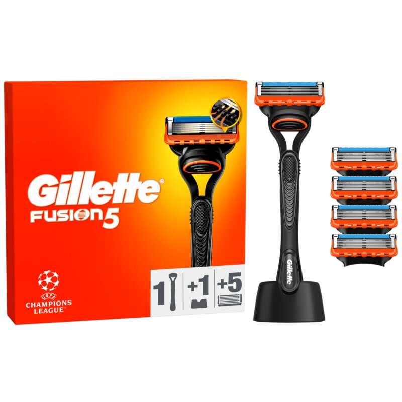 Golarka GILLETTE Fusion5 + 5 ostrzy + Stojak