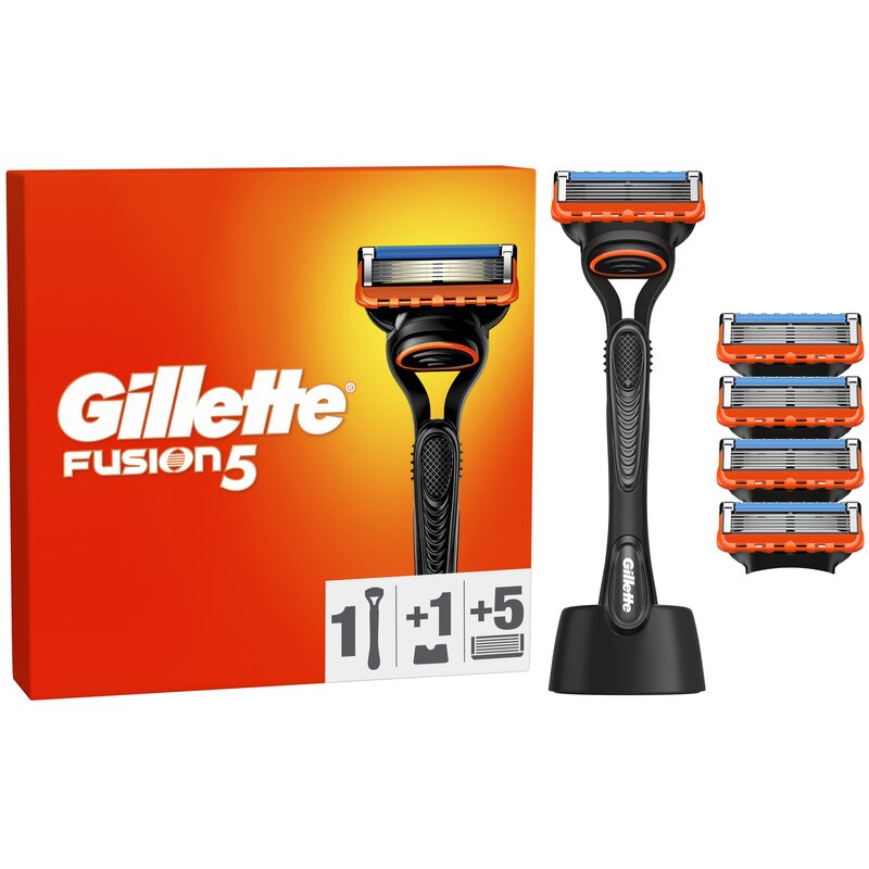 Golarka GILLETTE Fusion5 + 5 ostrzy + Stojak