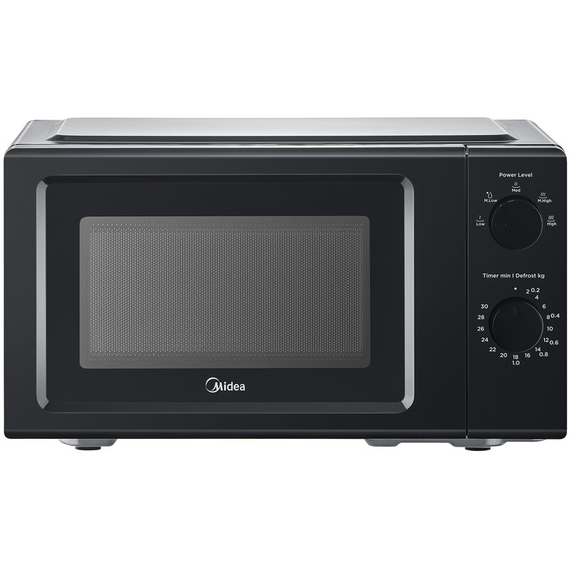 Kuchenka mikrofalowa MIDEA MD-MP012MK-BK 700W średnica 24.5 cm pojemność 19L Technologia inwerterowa innowave  Czarny