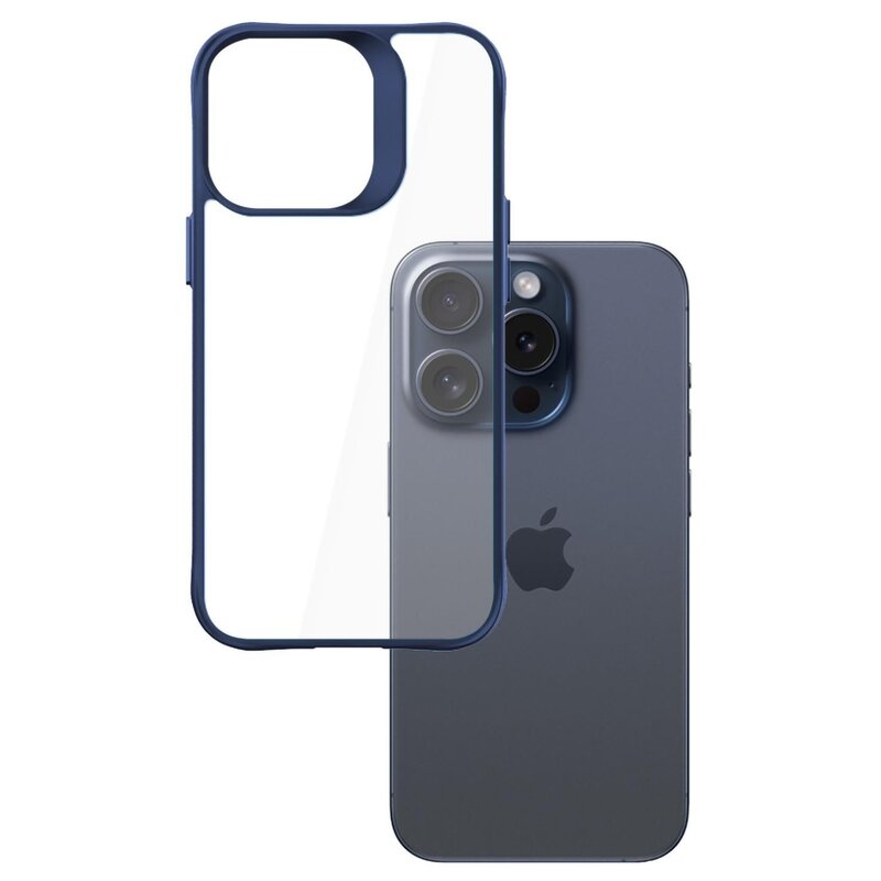 Etui 3MK Satin Armor Case+ do Apple iPhone 15 Pro Max Przezroczysto-niebieski