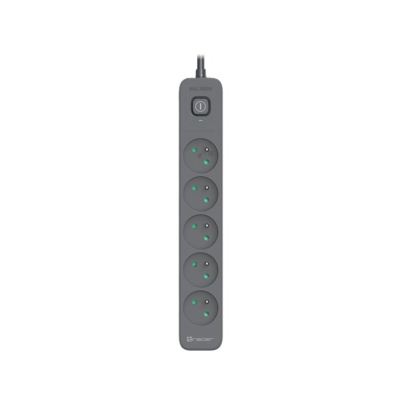 Listwa zasilająca TRACER TRALIS47024 (3 m) Grafitowy