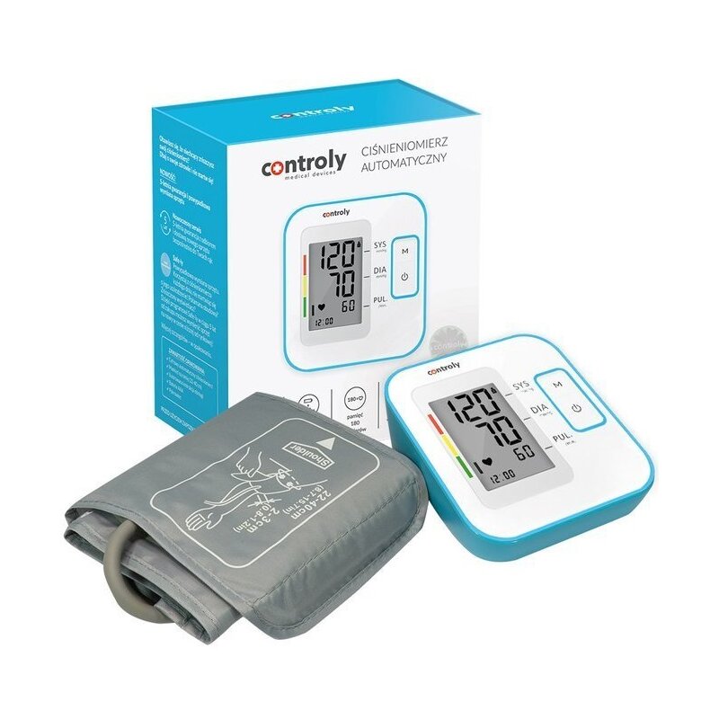 Ciśnieniomierz automatyczny CONTROLY B07 Biało-niebieski