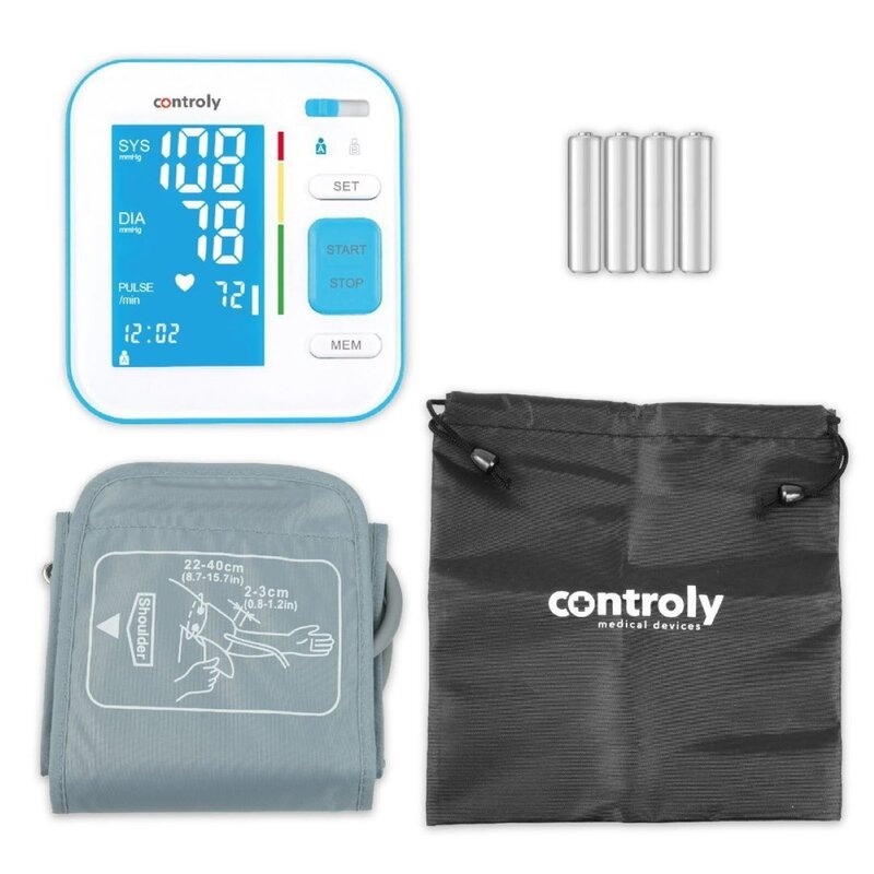 Ciśnieniomierz CONTROLY B02 Biało-niebieski