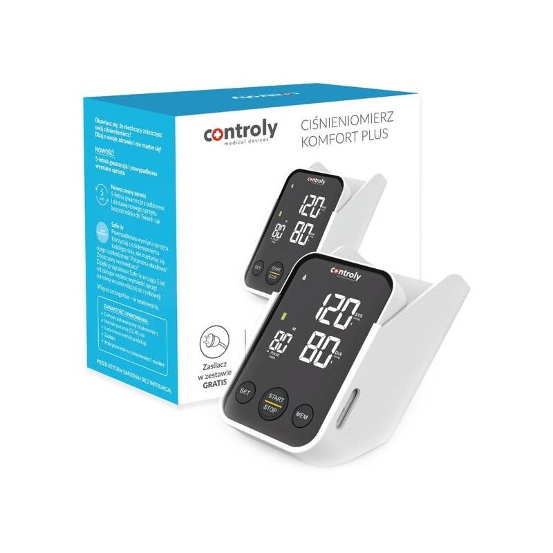 Ciśnieniomierz CONTROLY Komfort Plus Biało-czarny