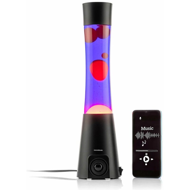 Lampka nocna INNOVAGOODS Lava Maglamp z głośnikiem Czarny