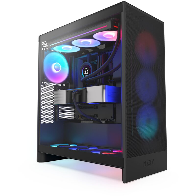 NZXT H7 Flow RGB 2024 okno Czarny