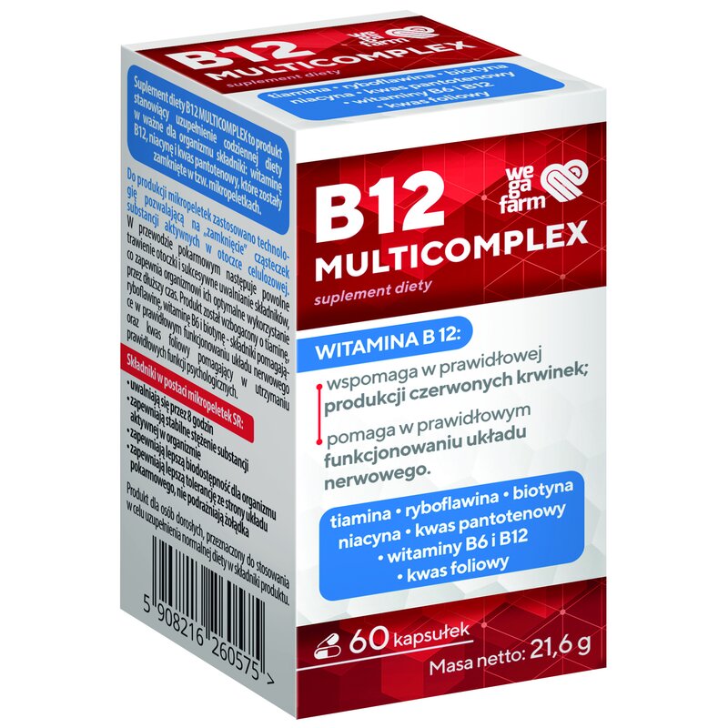 Kompleks witamin WEGAFARM B12 (60 kapsułek)
